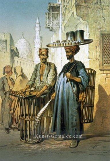 Der Teeverkäufer aus dem Souvenir von Kairo 1862 Amadeo Preziosi Neoklassizismus Romantik Ölgemälde